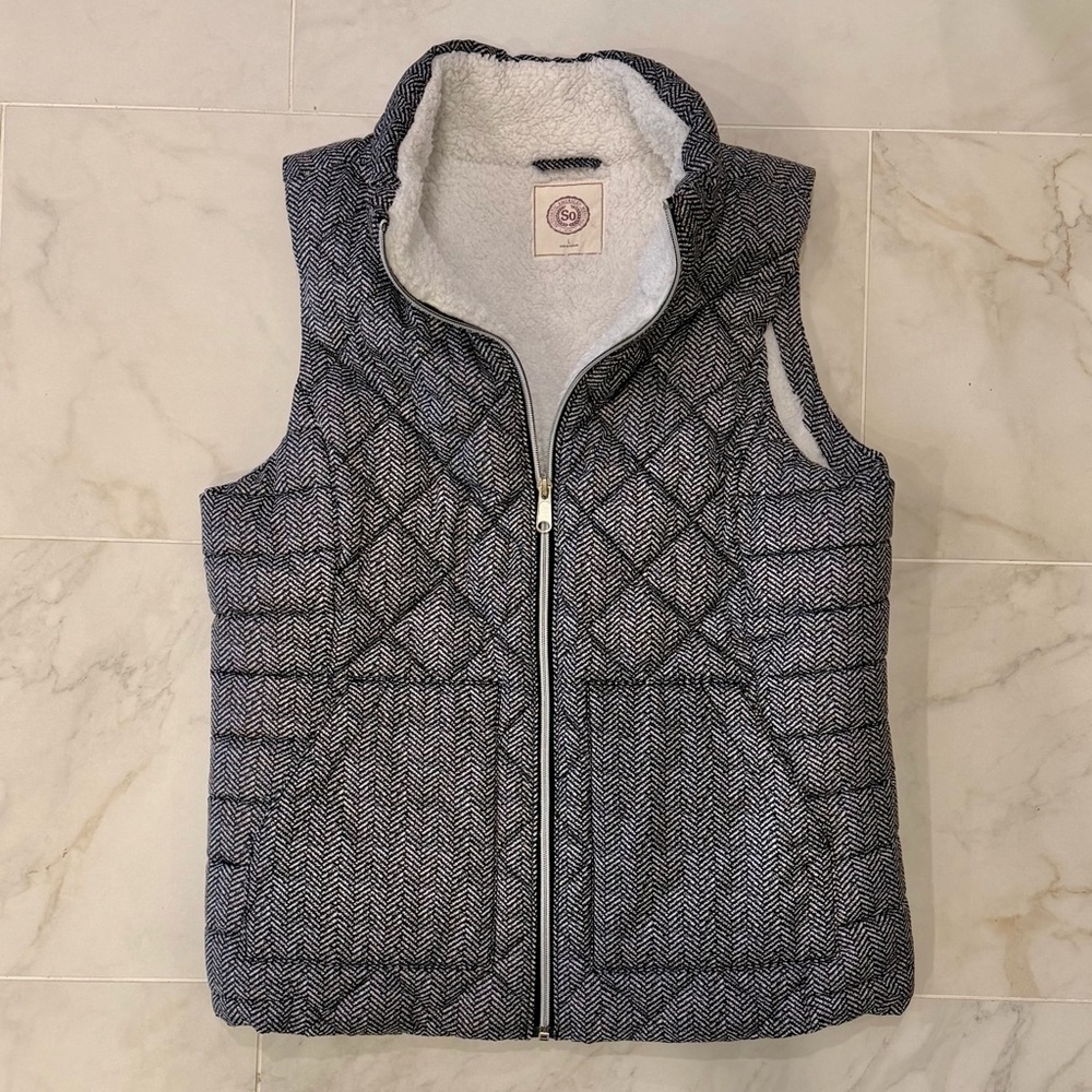 Quilted Vest w/Sherpa Lining